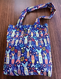 BALIK DESENLİ BEZ ÇANTA