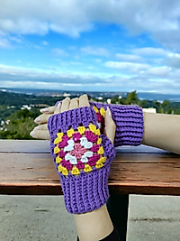 BOHEM MOTİFLİ MOR ELDİVEN