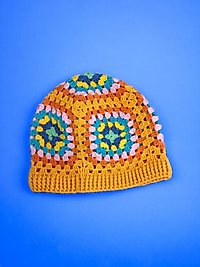 MOTİFLİ BOHEM TURUNCU ÇOCUK BERE